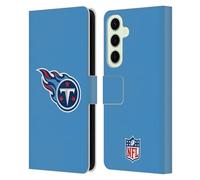 Head Case Designs Officially Licensed NFL Plain Tennessee Titans Logo Leather Wallet Case Compatible With Samsung Galaxy S25+