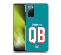 Head Case Designs Officially Licensed NFL QB Aqua Miami Dolphins Positions & Logo Hard Back Case Compatible With Samsung Galaxy S20 FE / 5G