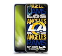 Head Case Designs Officially Licensed NFL Rams Black 2026 Super Bowl LX Gel Case [Military Grade Protection] Compatible With Samsung Galaxy A02/M02 (2021)
