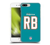 Head Case Designs Officially Licensed NFL RB Aqua Miami Dolphins Positions & Logo Hard Back Case Compatible With Apple iPhone 7 Plus/iPhone 8 Plus