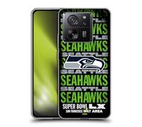 Head Case Designs Officially Licensed NFL Seahawks Black 2026 Super Bowl LX Gel Case [Military Grade Protection] Compatible With Xiaomi 13T 5G / 13T Pro 5G
