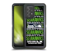 Head Case Designs Officially Licensed NFL Seahawks Black 2026 Super Bowl LX Ultra-Armoured Shockproof Case [Military Grade Protection] Compatible With Galaxy A52 / A52s / 5G (2021)
