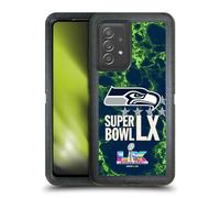 Head Case Designs Officially Licensed NFL Seahawks Marble 2026 Super Bowl LX Ultra-Armoured Shockproof Case [Military Grade Protection] Compatible With Galaxy A52 / A52s / 5G (2021)