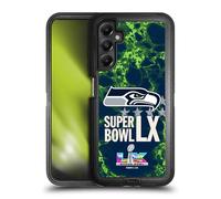 Head Case Designs Officially Licensed NFL Seahawks Marble 2026 Super Bowl LX Ultra-Armoured Shockproof Case [Military Grade Protection] Compatible With Samsung Galaxy A05s