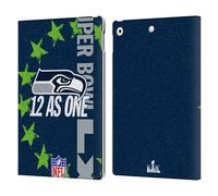 Head Case Designs Officially Licensed NFL Seahawks We are 12 2026 Super Bowl LX Leather Wallet Case Compatible With Apple iPad 10.2 2019/2020/2021