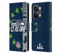 Head Case Designs Officially Licensed NFL Seahawks We are 12 2026 Super Bowl LX Leather Wallet Case Compatible With OnePlus Nord 3 5G