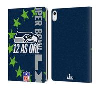 Head Case Designs Officially Licensed NFL Seahawks We are 12 2026 Super Bowl LX Leather Wallet Case Compatible With Apple iPad 10.9 2022/2025