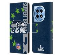 Head Case Designs Officially Licensed NFL Seahawks We are 12 2026 Super Bowl LX Leather Wallet Case Compatible With OnePlus 12R