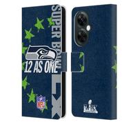 Head Case Designs Officially Licensed NFL Seahawks We are 12 2026 Super Bowl LX Leather Wallet Case Compatible With OnePlus Nord CE 3 Lite 5G