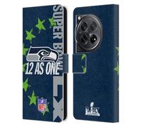Head Case Designs Officially Licensed NFL Seahawks We are 12 2026 Super Bowl LX Leather Wallet Case Compatible With OnePlus 12