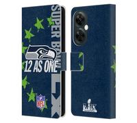Head Case Designs Officially Licensed NFL Seahawks We are 12 2026 Super Bowl LX Leather Wallet Case Compatible With OnePlus Nord N30