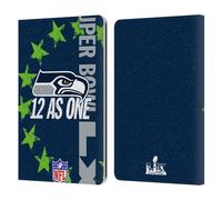 Head Case Designs Officially Licensed NFL Seahawks We are 12 2026 Super Bowl LX Leather Wallet Case Compatible With Kindle Paperwhite 1/2 / 3