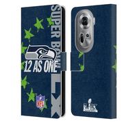 Head Case Designs Officially Licensed NFL Seahawks We are 12 2026 Super Bowl LX Leather Wallet Case Compatible With Oppo Reno11 Pro