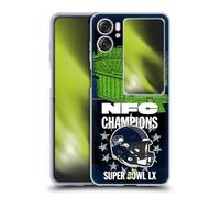 Head Case Designs Officially Licensed NFL Seattle NFC 2026 Super Bowl LX Champions Gel Case [Military Grade Protection] Compatible With Oppo Find N2 Flip