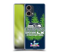 Head Case Designs Officially Licensed NFL Seattle Seahawks 2026 Super Bowl LX Champions Gel Case [Military Grade Protection] Compatible With Motorola Moto G85