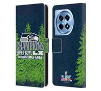 Head Case Designs Officially Licensed NFL Seattle Seahawks 2026 Super Bowl LX Champions Leather Wallet Case Compatible With OnePlus 12R
