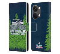Head Case Designs Officially Licensed NFL Seattle Seahawks 2026 Super Bowl LX Champions Leather Wallet Case Compatible With OnePlus Nord 3 5G