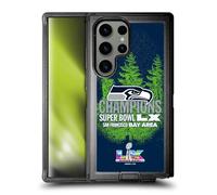 Head Case Designs Officially Licensed NFL Seattle Seahawks 2026 Super Bowl LX Champions Ultra-Armoured Shockproof Case [Military Grade Protection] Compatible With Samsung Galaxy S24 Ultra 5G