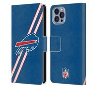 Head Case Designs Officially Licensed NFL Stripes Buffalo Bills Logo Leather Wallet Case Compatible With Apple iPhone 14