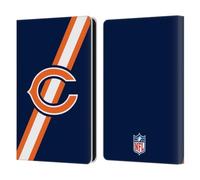 Head Case Designs Officially Licensed NFL Stripes Chicago Bears Logo Leather Wallet Case Compatible With Amazon Kindle Paperwhite 6