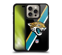 Head Case Designs Officially Licensed NFL Stripes Jacksonville Jaguars Logo Gel Armour Case [Military Grade Protection] Compatible With Apple iPhone 16 Pro