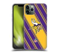 Head Case Designs Officially Licensed NFL Stripes Minnesota Vikings Artwork Gel Case [Military Grade Protection] Compatible With Apple iPhone 11 Pro