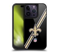 Head Case Designs Officially Licensed NFL Stripes New Orleans Saints Logo Gel Armour Case [Military Grade Protection] Compatible With Apple iPhone 14 Pro
