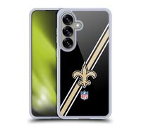 Head Case Designs Officially Licensed NFL Stripes New Orleans Saints Logo Gel Case [Military Grade Protection] Compatible with Samsung Galaxy S25 and Compatible with MagSafe