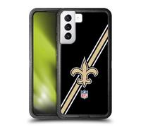 Head Case Designs Officially Licensed NFL Stripes New Orleans Saints Logo Ultra-Armoured Shockproof Case Compatible With Samsung Galaxy S21+ 5G