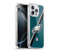 Head Case Designs Officially Licensed NFL Stripes Philadelphia Eagles Logo Gel Case [Military Grade Protection] Compatible With Apple iPhone 16 Pro Max