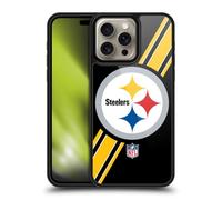 Head Case Designs Officially Licensed NFL Stripes Pittsburgh Steelers Logo Gel Armour Case [Military Grade Protection] Compatible With Apple iPhone 16 Pro Max