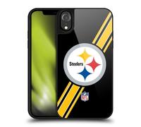 Head Case Designs Officially Licensed NFL Stripes Pittsburgh Steelers Logo Gel Armour Case [Military Grade Protection] Compatible With Apple iPhone XR