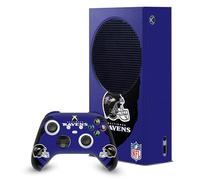 Head Case Designs Officially Licensed NFL Sweep Stroke Baltimore Ravens Game Console Wrap and Game Controller Skin Bundle Compatible With Xbox Series S Console & Controller Bundle