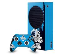 Head Case Designs Officially Licensed NFL Sweep Stroke Carolina Panthers Game Console Wrap and Game Controller Skin Bundle Compatible With Xbox Series S Console & Controller Bundle