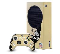 Head Case Designs Officially Licensed NFL Sweep Stroke New Orleans Saints Game Console Wrap and Game Controller Skin Bundle Compatible With Xbox Series S Console & Controller Bundle