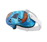 Head Case Designs Officially Licensed NFL Wood & Resins Carolina Panthers Vinyl Sticker Skin Decal Cover Compatible With Meta Quest 3S