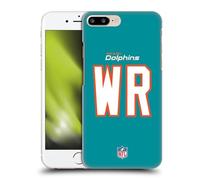 Head Case Designs Officially Licensed NFL WR Aqua Miami Dolphins Positions & Logo Hard Back Case Compatible With Apple iPhone 7 Plus/iPhone 8 Plus