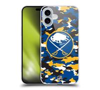 Head Case Designs Officially Licensed NHL Camouflage Buffalo Sabres Hard Back Case Compatible With Apple iPhone 16 Plus