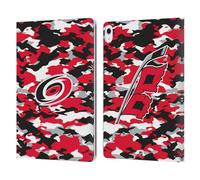 Head Case Designs Officially Licensed NHL Camouflage Carolina Hurricanes Leather Wallet Case Compatible With Apple iPad Air 13 2024/2025