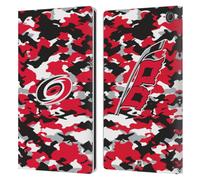 Head Case Designs Officially Licensed NHL Camouflage Carolina Hurricanes Leather Wallet Case Compatible With Amazon Fire Max 11 2023