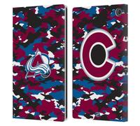 Head Case Designs Officially Licensed NHL Camouflage Colorado Avalanche Leather Wallet Case Compatible With Amazon Fire Max 11 2023