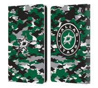 Head Case Designs Officially Licensed NHL Camouflage Dallas Stars Leather Wallet Case Compatible With Amazon Fire 7 2022