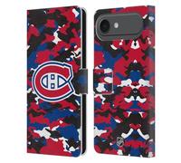 Head Case Designs Officially Licensed NHL Camouflage Montreal Canadiens Leather Wallet Case Compatible With Apple iPhone 17 Air