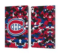 Head Case Designs Officially Licensed NHL Camouflage Montreal Canadiens Leather Wallet Case Compatible With Apple iPad Air 13 2024/2025