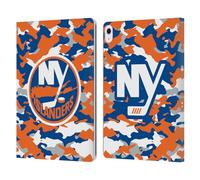 Head Case Designs Officially Licensed NHL Camouflage New York Islanders Leather Wallet Case Compatible With Apple iPad Air 13 2024/2025