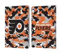 Head Case Designs Officially Licensed NHL Camouflage Philadelphia Flyers Leather Wallet Case Compatible With Apple iPad Air 13 2024/2025