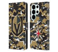 Head Case Designs Officially Licensed NHL Camouflage Vegas Golden Knights Leather Wallet Case Compatible With Samsung Galaxy S26 Ultra