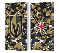 Head Case Designs Officially Licensed NHL Camouflage Vegas Golden Knights Leather Wallet Case Compatible With Amazon Fire Max 11 2023