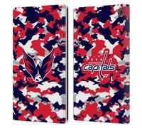Head Case Designs Officially Licensed NHL Camouflage Washington Capitals Leather Wallet Case Compatible With Amazon Fire Max 11 2023