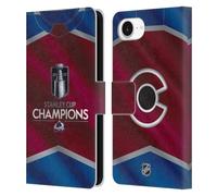 Head Case Designs Officially Licensed NHL Colorado Avalanche Jersey 2022 Stanley Cup Champions Leather Wallet Case Compatible With Apple iPhone 16e